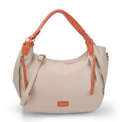 Women Beige Hobo Bag