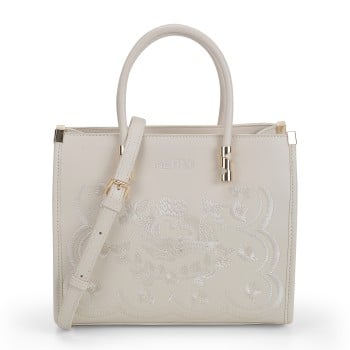 Metro Women Off-white Satchel Bag(SKU: 66-630-66-10)