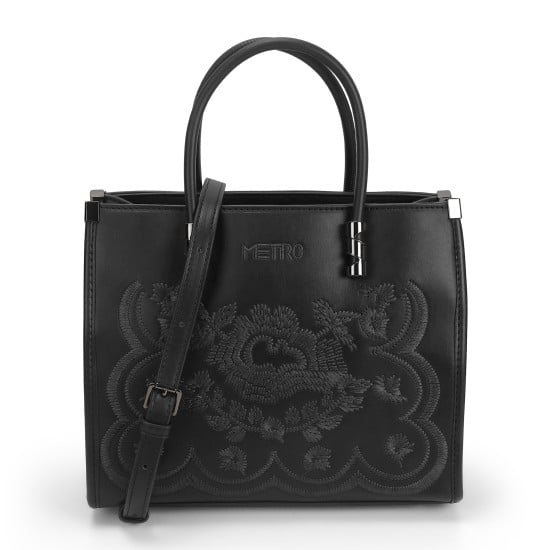 Women Black Satchel Bag