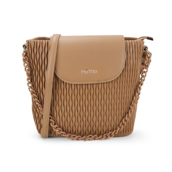 Metro Women Tan Sling Bag(SKU: 66-639-23-10)