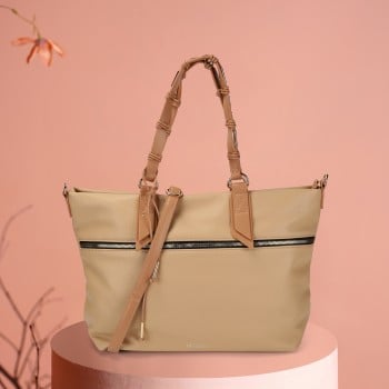 Metro Women Beige Satchel Bag(SKU: 66-641-20-10)