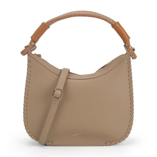 Women Beige Hobo Bag