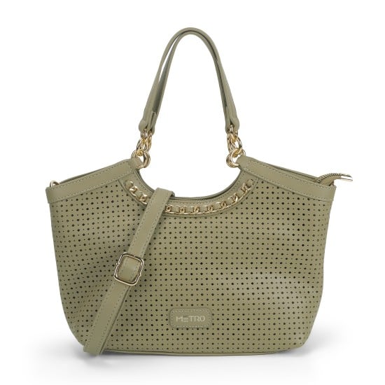 Women Green Satchel Bag