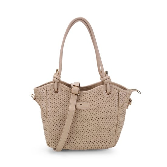 Women Beige Satchel Bag