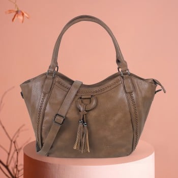Metro Women Khaki Satchel Bag(SKU: 66-665-62-10)