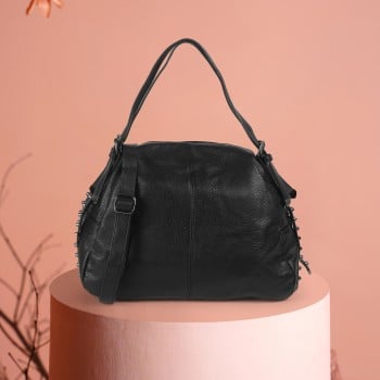 Metro Women Black Satchel Bag(SKU: 66-666-11-10)