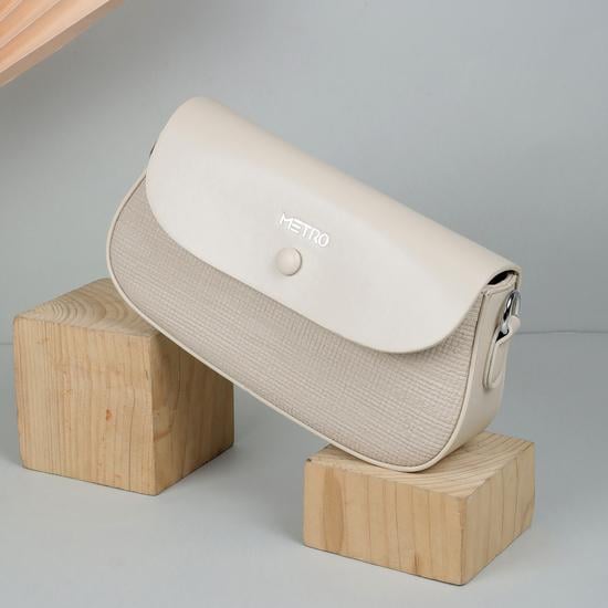 Women Beige Sling Bag