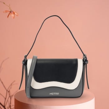Metro Women Black Shoulder Bag(SKU: 66-694-11-10)