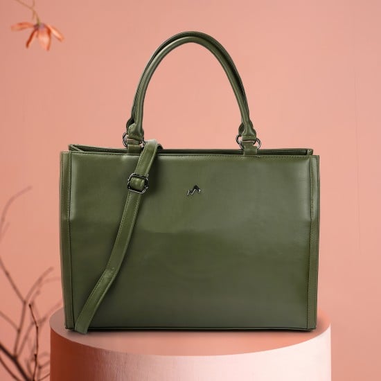 Women Green Satchel Bag