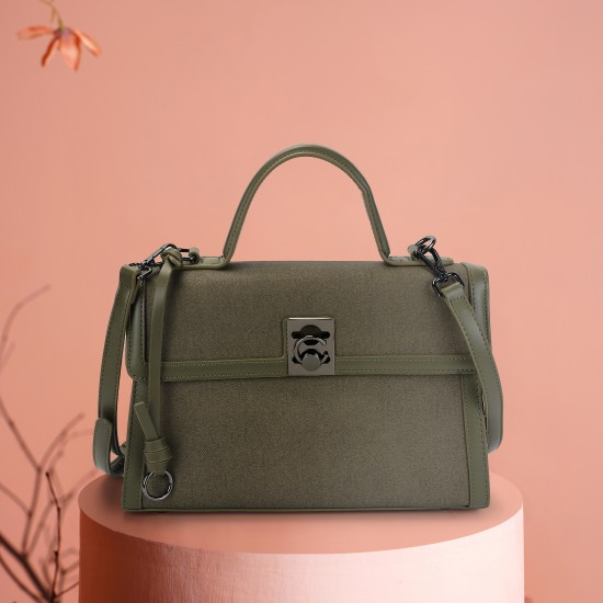 Women Green Satchel Bag