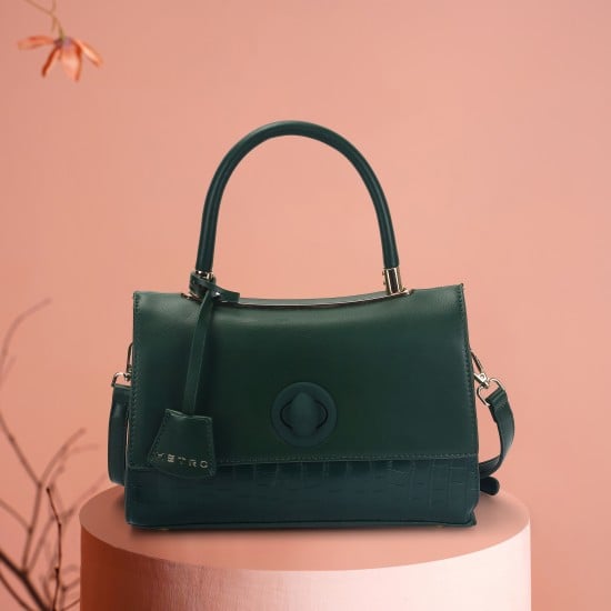Women Green Satchel Bag
