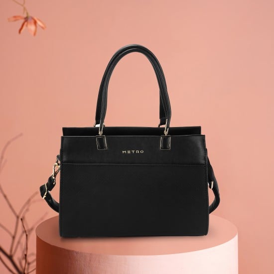 Women Black Satchel Bag