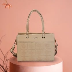 Women Beige Satchel Bag