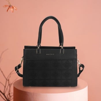 Metro Women Black Satchel Bag(SKU: 66-725-11-10)