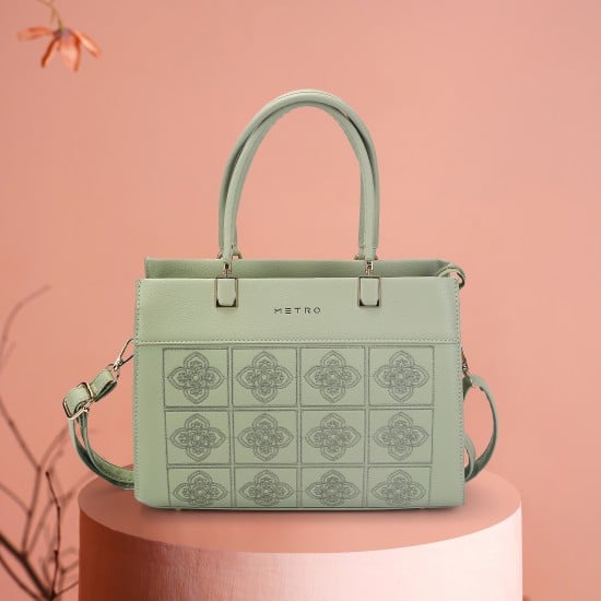 Women Light-green Satchel Bag