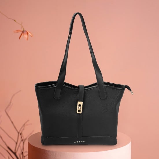 Women Black Tote Bag