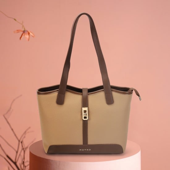 Women Khaki Tote Bag