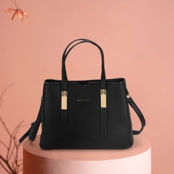 Metro Women Black Satchel Bag(SKU: 66-736-11-10)