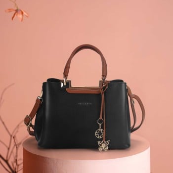 Metro Women Black Satchel Bag(SKU: 66-741-11-10)