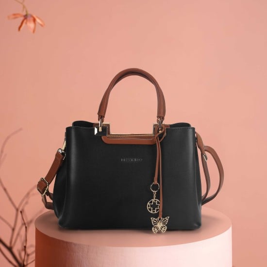 Women Black Satchel Bag