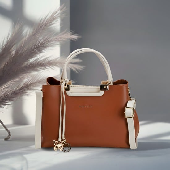Women Tan Satchel Bag