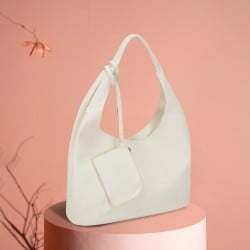 Women White Hobo Bag