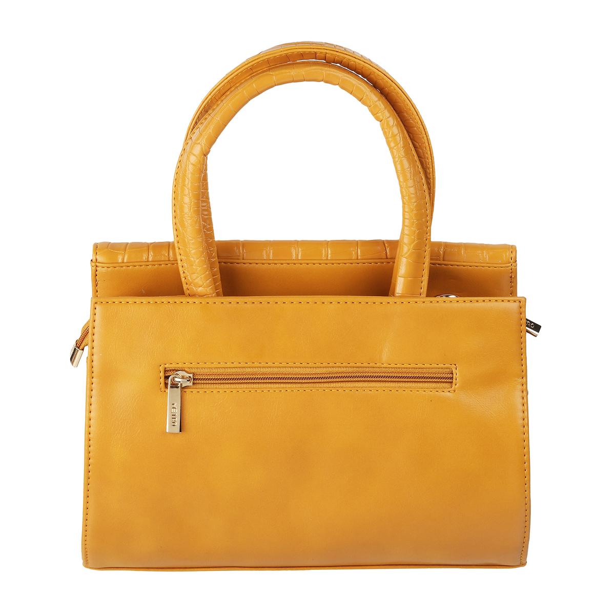 B Makowsky Mustard Yellow Leather Handbag Purse Large Bag Soft Leather  15x10x7 | eBay