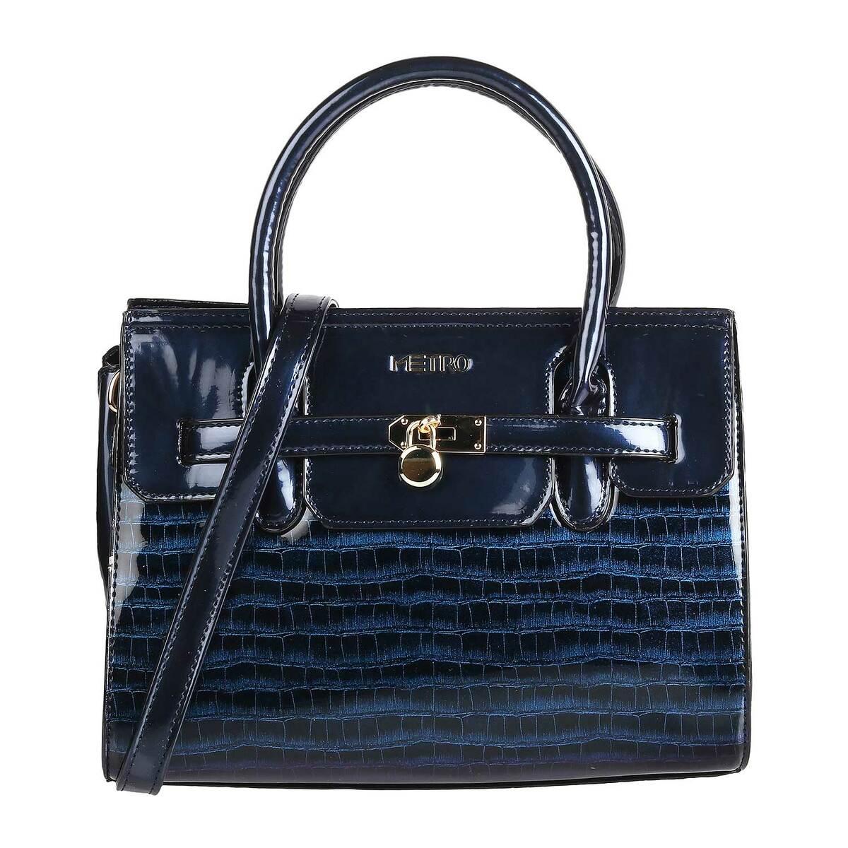 Navy blue satchel online handbags