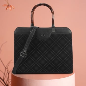 Metro Women Black Satchel Bag(SKU: 66-767-11-10)