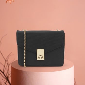 Metro Women Black Sling Bag(SKU: 66-768-11-10)