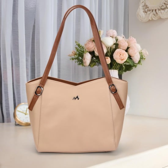 Women Beige Shoulder Bag