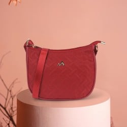 Women Maroon Sling Bag