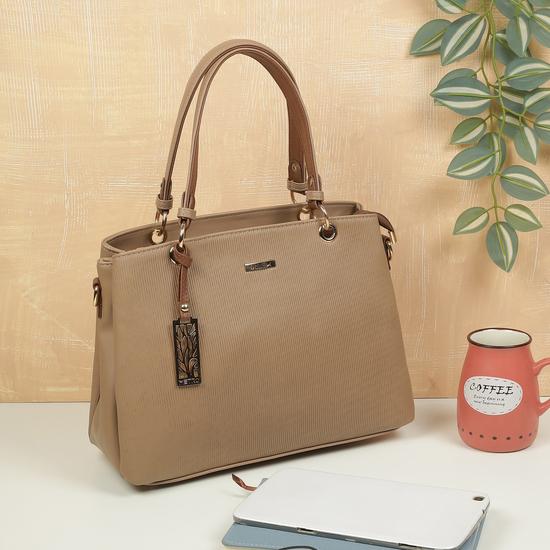 Women Beige Satchel Bag