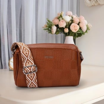 Metro Women Tan Sling Bag(SKU: 66-789-23-10)