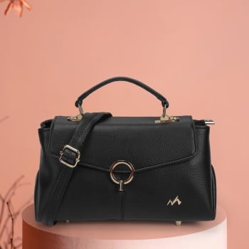 Metro Women Black Satchel Bag(SKU: 66-796-11-10)