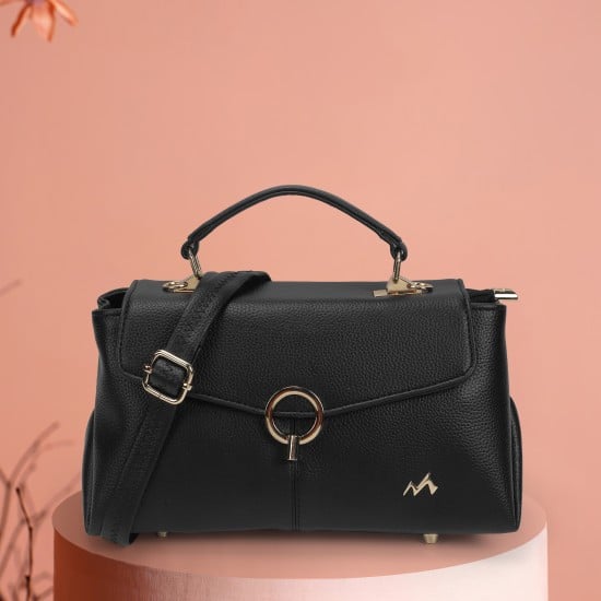 Women Black Satchel Bag