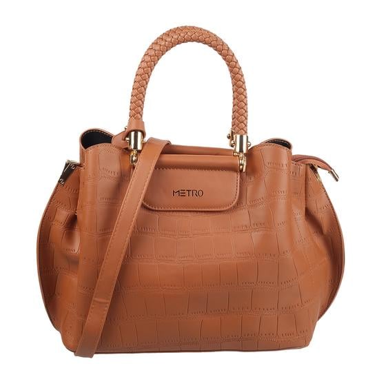 Women Tan Satchel Bag