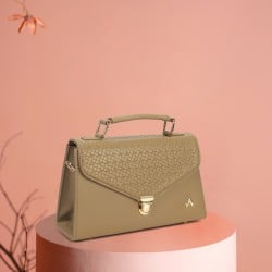 Women Beige Satchel Bag