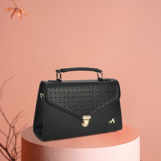 Women Black Satchel Bag