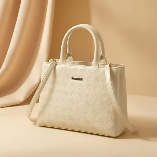 Women Beige Satchel Bag