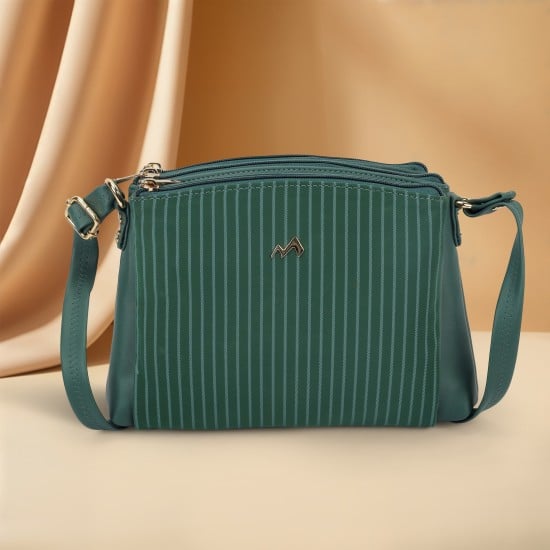 Women Green Sling Bag