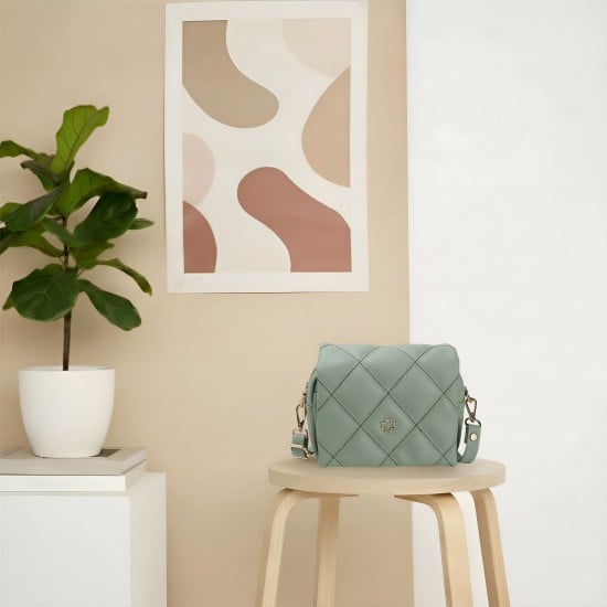 Women Green Sling Bag