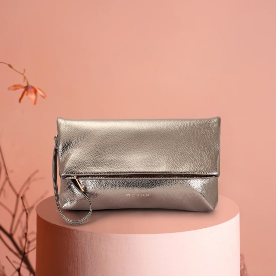 Women Gun-metal Evening Bag