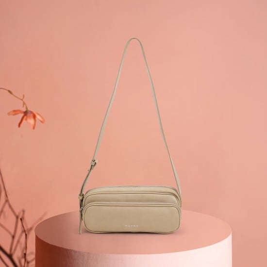 Women Beige Sling Bag