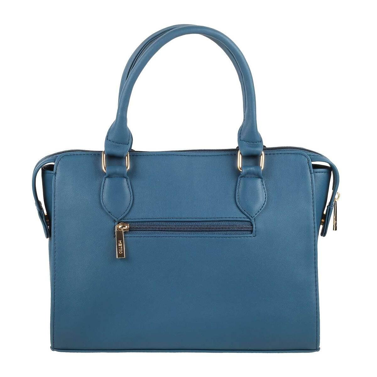 Light blue store satchel handbag