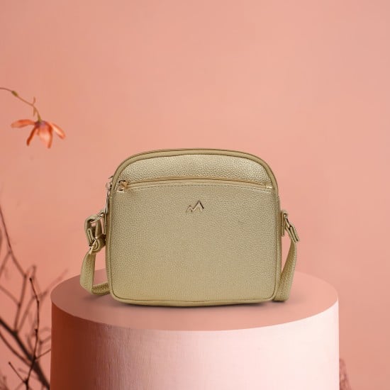 Women Gold Sling Bag