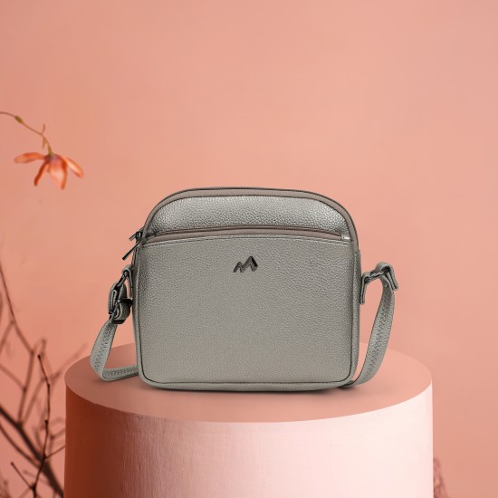 Women Gun-metal Sling Bag