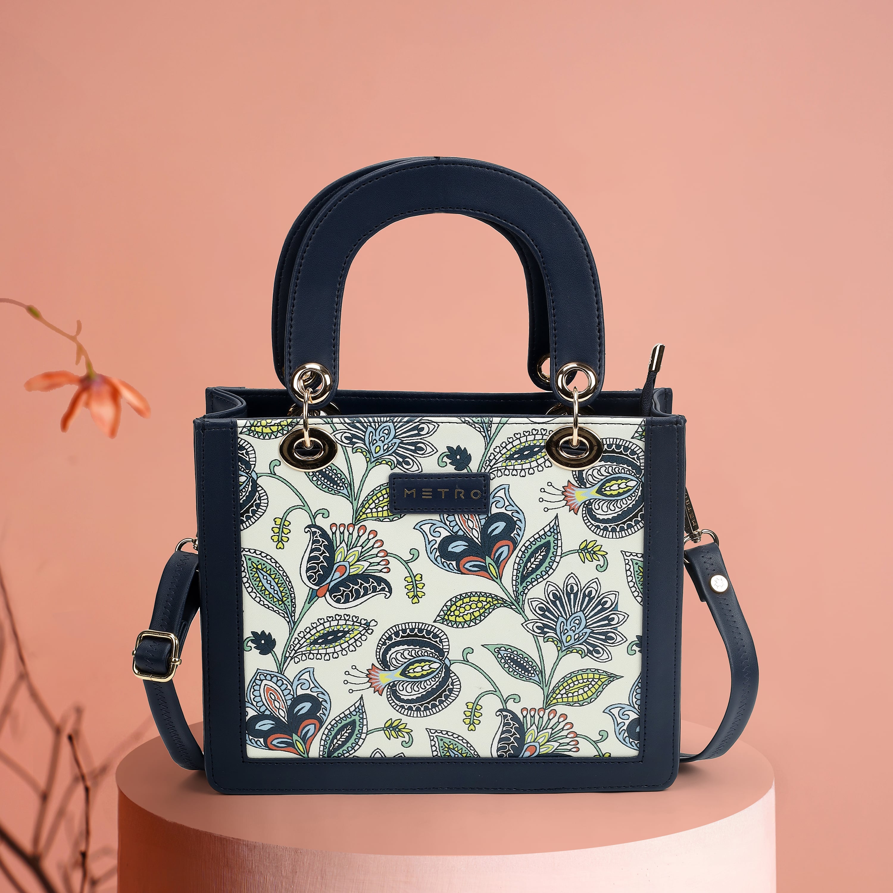 Women Blue Satchel Bag