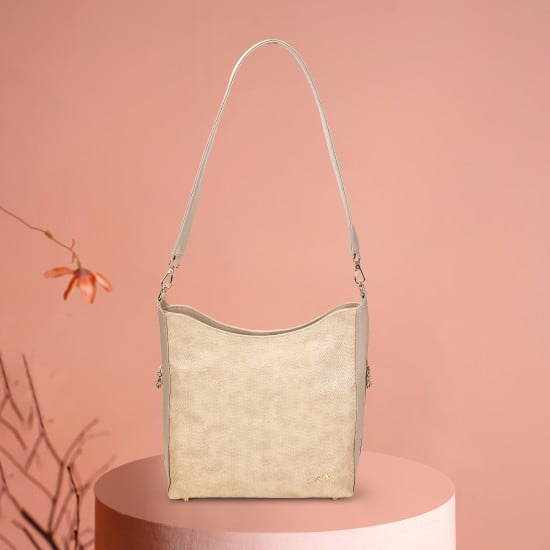 Women Beige Shoulder Bag