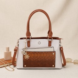 Women Off-white Satchel Bag